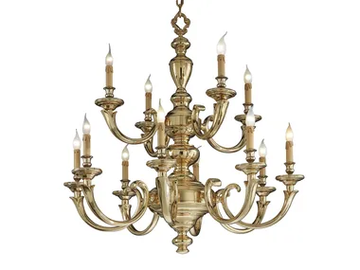 AMOS 260/8+4 - Polished Brass chandelier by Possoni Illuminazione - view 2